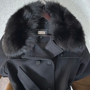 Sicily Clothing Wool Coat with removable fur